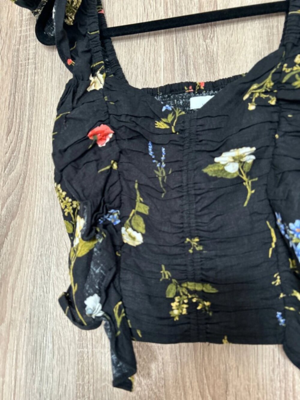 Floral cropped summer top - Picture 4 of 4